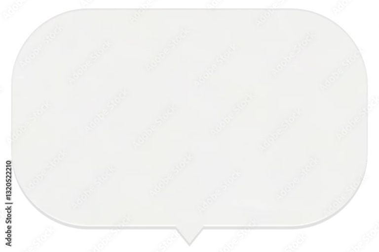 下から吹き出す楕円形の白い紙の立体的なフレーム