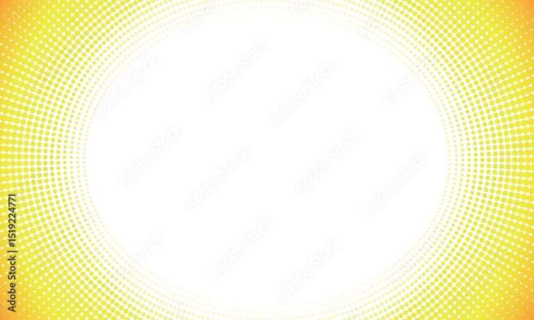 中央にスペースがある黄色からオレンジに変わるグラデーションのハーフトーンのフレーム